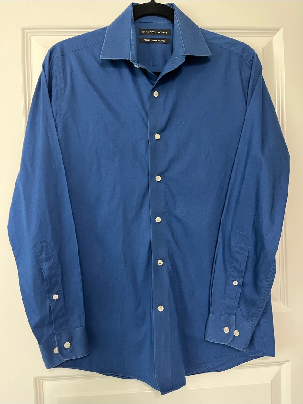 Saks Fifth Avenue Men's Royal Blue Button-Down Dress Shirt